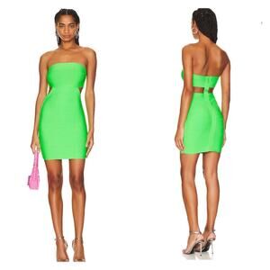 NWT Susana Monaco Bandage Tube Strapless Mini Dress XS Green Zing